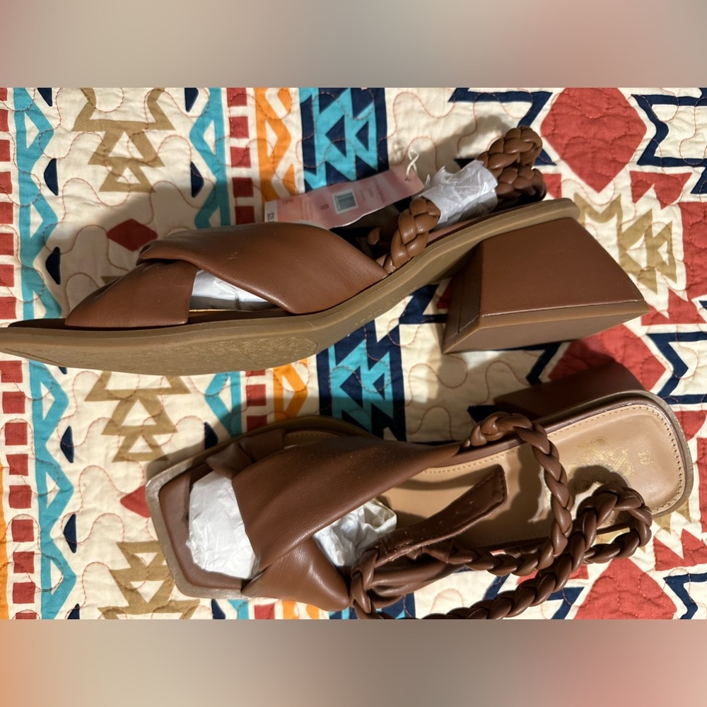 Sam & Libby Brown Size 10 Ankle Strap Sandal - Picture 2 of 5